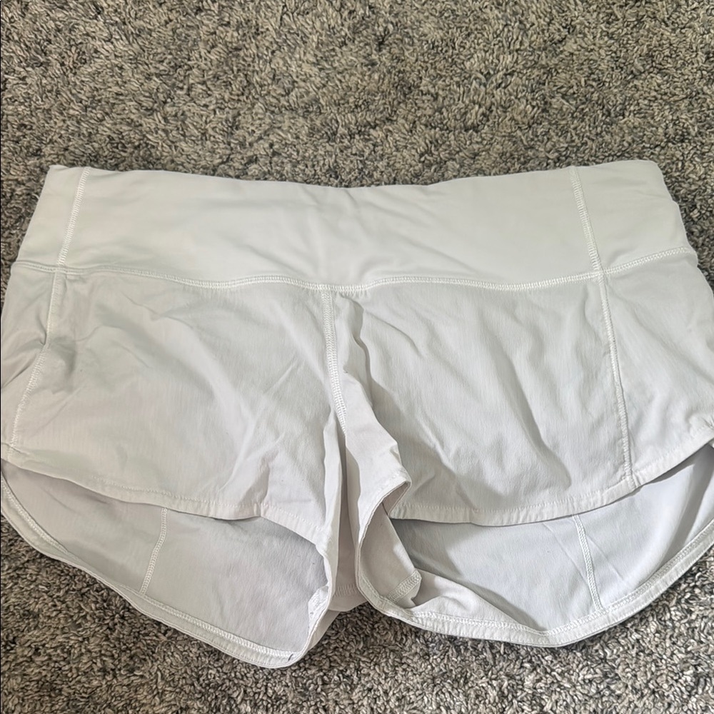 Lululemon Athletica White Athletic Shorts Lightweight Design